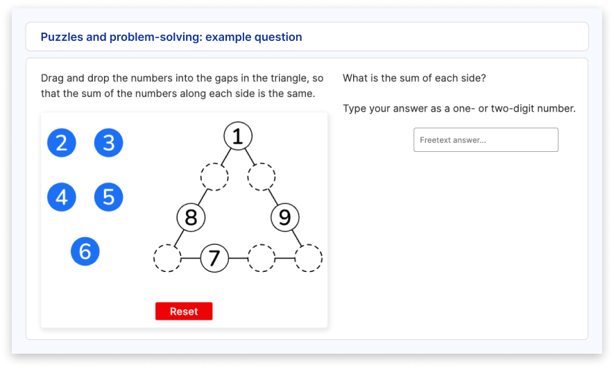 Puzzles and problem-solving LC example question