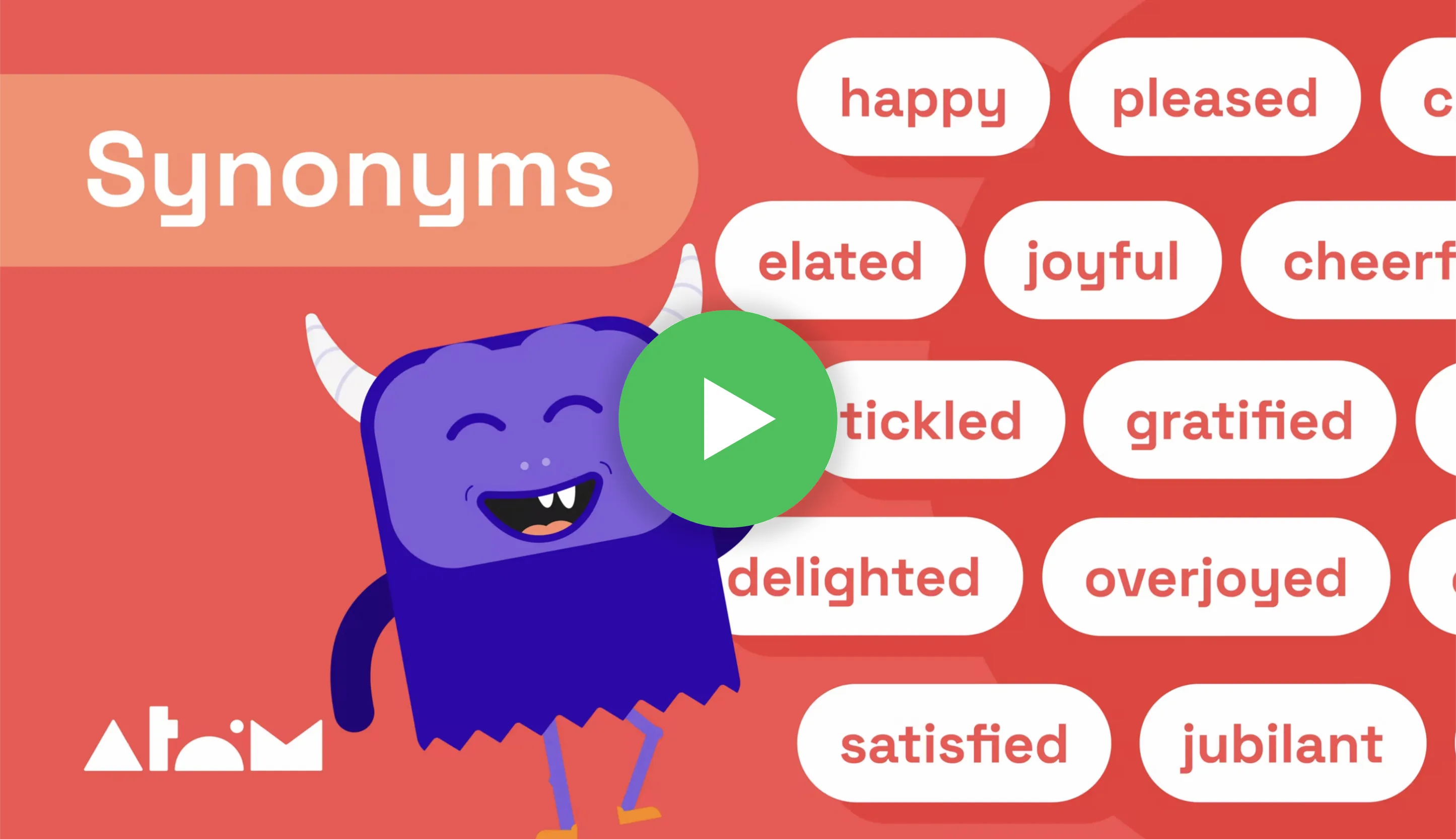 Key Stage 2 English Synonyms Resources Activities Atom Learning