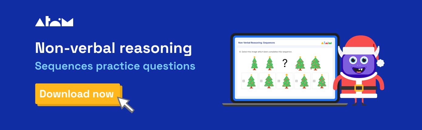 Non-verbal reasoning sequences practice questions: Download now