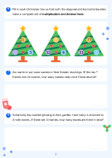 Year 4 Christmas maths worksheet