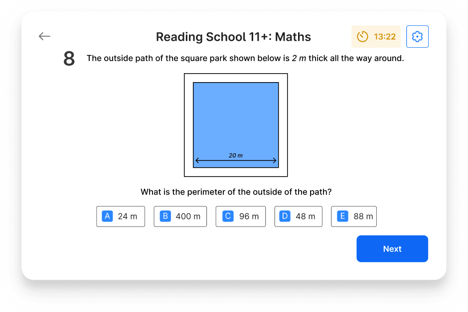 Reading school math question 11+