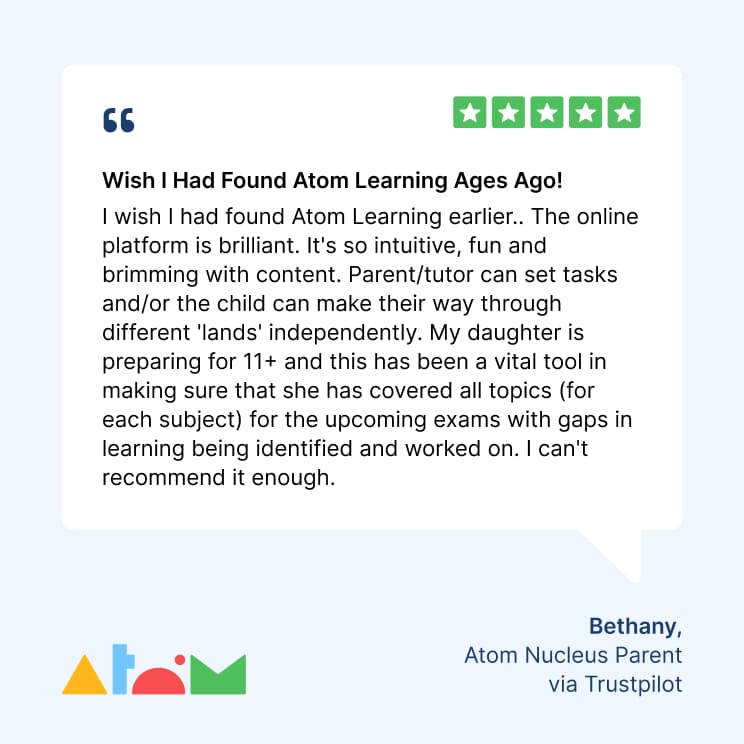 A testimonial of independent learning on Atom