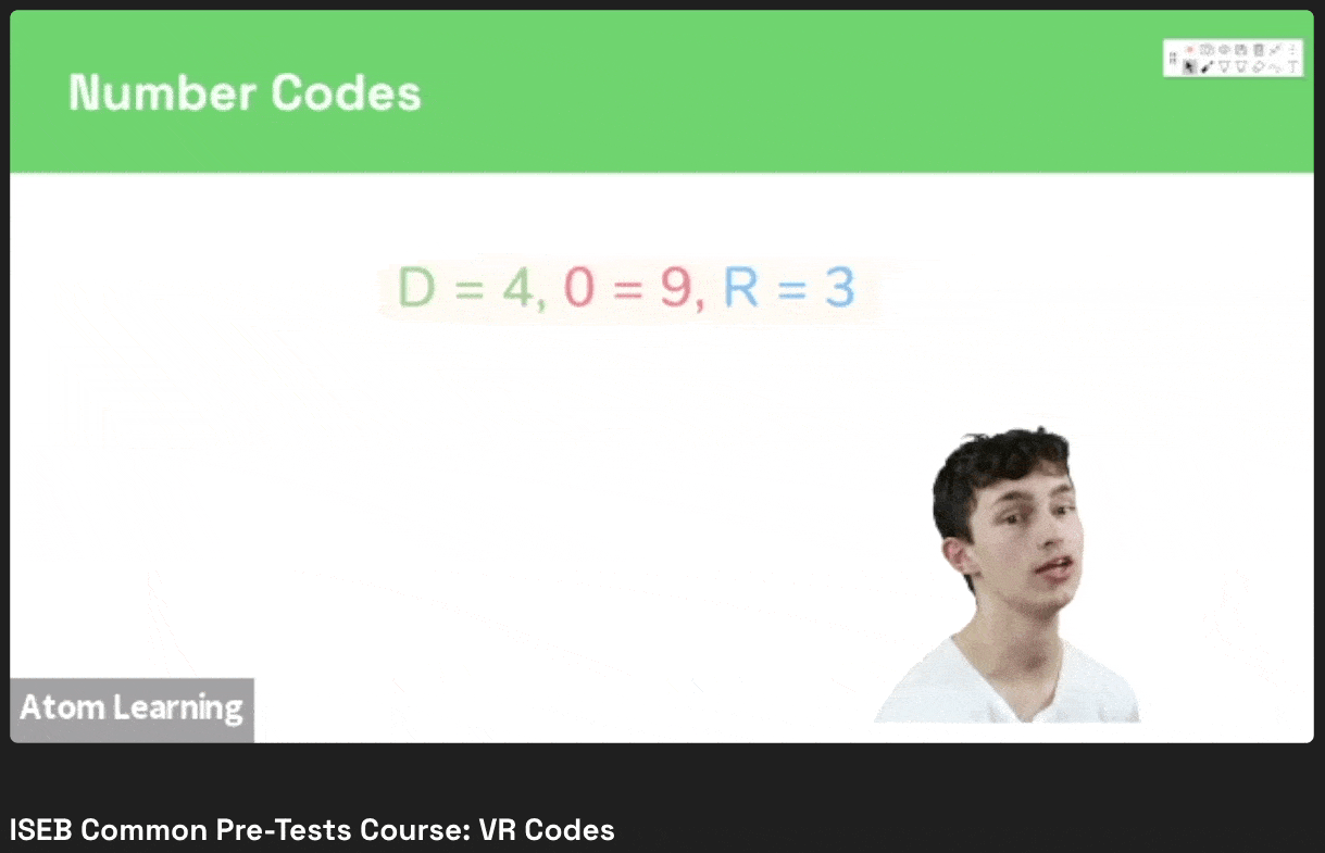 A gif of an ISEB Live Lesson on Atom